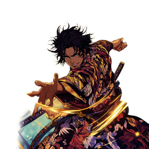 Dynamic Anime Samurai V2 Vinyl Car Decal Sticker – Waterproof & UV-Resistant 8"