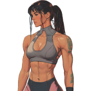 Muscled Gym Woman Vinyl Car Decal Sticker – Waterproof & UV-Resistant 8" Muscled Gym Woman Vinyl Car Decal Sticker – Waterproof & UV-Resistant 8"