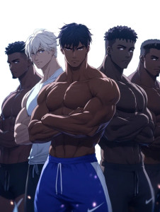 Diverse Anime Athletes Vinyl Car Decal Sticker – Waterproof & UV-Resistant 8"