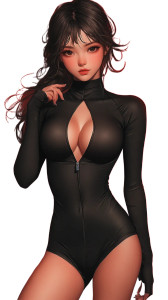 Anime Girl Bodysuit Vinyl Car Decal Sticker – Waterproof & UV-Resistant 8"