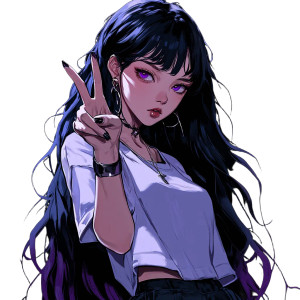 Intimidating Anime Girl Vinyl Car Decal Sticker – Waterproof & UV-Resistant 8" Intimidating Anime Girl Vinyl Car Decal Sticker – Waterproof & UV-Resistant 8"