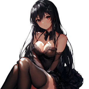 Anime Girl Stockings Vinyl Car Decal Sticker – Waterproof & UV-Resistant 8"