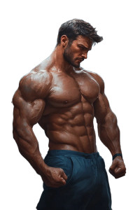 Muscular Fantasy Man Vinyl Car Decal Sticker – Waterproof & UV-Resistant 8"