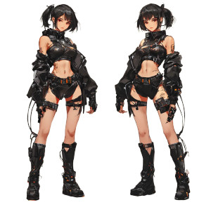 Techwear Anime Duo Vinyl Car Decal Sticker – Waterproof & UV-Resistant 8"