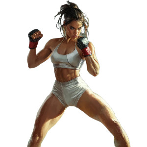 Fighting Woman Pose Vinyl Car Decal Sticker – Waterproof & UV-Resistant 8" Fighting Woman Pose Vinyl Car Decal Sticker – Waterproof & UV-Resistant 8"