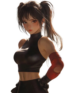 Competitive Anime Girl V3 Vinyl Car Decal Sticker – Waterproof & UV-Resistant 8"