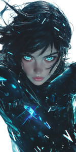 80’S Anime Brunette Vinyl Car Decal Sticker – Waterproof & UV-Resistant 8"