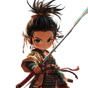 Chonmage Samurai Vinyl Car Decal Sticker – Waterproof & UV-Resistant 8"