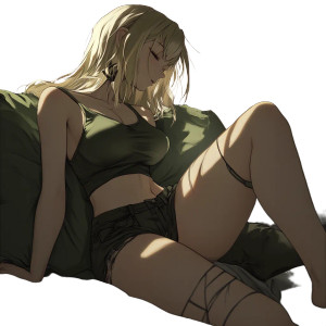 Tatsumaki Reclining Vinyl Car Decal Sticker – Waterproof & UV-Resistant 8"