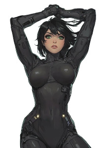 Cyberpunk Space Engineer Vinyl Car Decal Sticker – Waterproof & UV-Resistant 8"