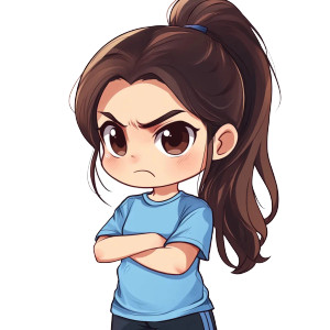 Angry Chibi Girl Vinyl Car Decal Sticker – Waterproof & UV-Resistant 8" Angry Chibi Girl Vinyl Car Decal Sticker – Waterproof & UV-Resistant 8"