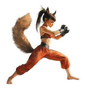 Kickboxing Squirrel Girl Vinyl Car Decal Sticker – Waterproof & UV-Resistant 8"