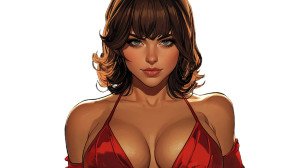 Jungle Dinner Lady Vinyl Car Decal Sticker – Waterproof & UV-Resistant 8"