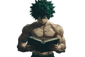 Deku Overpowered Vinyl Car Decal Sticker – Waterproof & UV-Resistant 8"