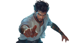 Magical Tattoo Protagonist Vinyl Car Decal Sticker – Waterproof & UV-Resistant 8"