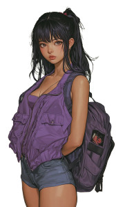 Punk Kawaii Girl Vinyl Car Decal Sticker – Waterproof & UV-Resistant 8"