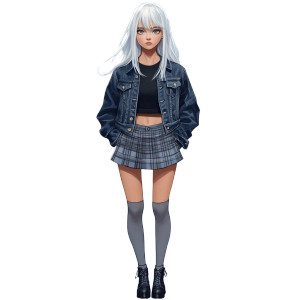 White-Haired Anime Girl Vinyl Car Decal Sticker – Waterproof & UV-Resistant 8" White-Haired Anime Girl Vinyl Car Decal Sticker – Waterproof & UV-Resistant 8"