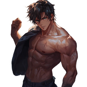 Anime Male Character V2 Vinyl Car Decal Sticker – Waterproof & UV-Resistant 8"