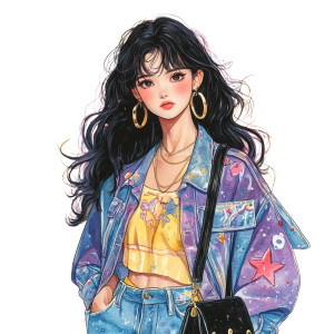 90S Anime Girl V20 Vinyl Car Decal Sticker – Waterproof & UV-Resistant 8" 90S Anime Girl V20 Vinyl Car Decal Sticker – Waterproof & UV-Resistant 8"