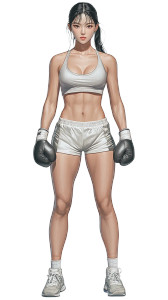 Korean Female Boxer V2 Vinyl Car Decal Sticker – Waterproof & UV-Resistant 8" Korean Female Boxer V2 Vinyl Car Decal Sticker – Waterproof & UV-Resistant 8"