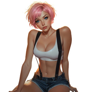 Pink Pixie Fantasy Vinyl Car Decal Sticker – Waterproof & UV-Resistant 8"