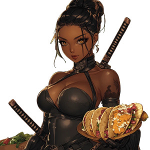 Legendary Female Samurai Vinyl Car Decal Sticker – Waterproof & UV-Resistant 8"