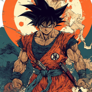 Samurai Goku V2 Vinyl Car Decal Sticker – Waterproof & UV-Resistant 8"