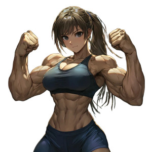 Muscular Woman Alice Vinyl Car Decal Sticker – Waterproof & UV-Resistant 8"