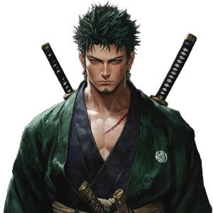 Green-Haired Swordsman Vinyl Car Decal Sticker – Waterproof & UV-Resistant 8" Green-Haired Swordsman Vinyl Car Decal Sticker – Waterproof & UV-Resistant 8"