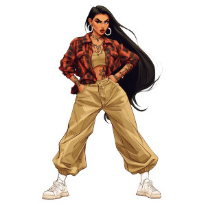 Chicana Gangster Pocahontas Vinyl Car Decal Sticker – Waterproof & UV-Resistant 8" Chicana Gangster Pocahontas Vinyl Car Decal Sticker – Waterproof & UV-Resistant 8"
