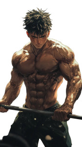 Intense Workout Scene Vinyl Car Decal Sticker – Waterproof & UV-Resistant 8"