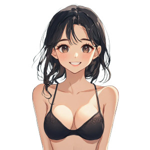 Elegant Smiling Woman Vinyl Car Decal Sticker – Waterproof & UV-Resistant 8"