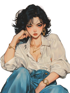 Retro Anime Still Vinyl Car Decal Sticker – Waterproof & UV-Resistant 8"