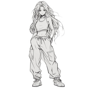 Relaxed Anime Girl Vinyl Car Decal Sticker – Waterproof & UV-Resistant 8"