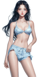 Confident Female Model V2 Vinyl Car Decal Sticker – Waterproof & UV-Resistant 8"