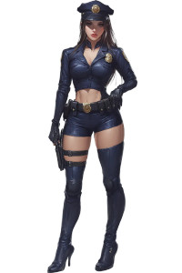 Anime Police Officer Vinyl Car Decal Sticker – Waterproof & UV-Resistant 8" Anime Police Officer Vinyl Car Decal Sticker – Waterproof & UV-Resistant 8"