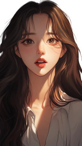 Smiling Korean Woman V2 Vinyl Car Decal Sticker – Waterproof & UV-Resistant 8"