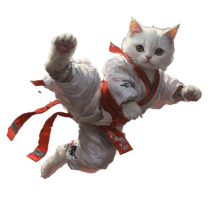 Taekwondo Kitty Vinyl Car Decal Sticker – Waterproof & UV-Resistant 8" Taekwondo Kitty Vinyl Car Decal Sticker – Waterproof & UV-Resistant 8"