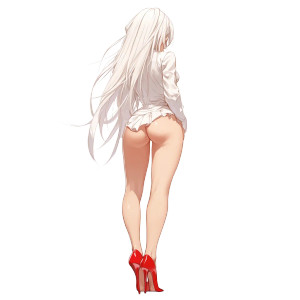 Anime Girl Pose V12 Vinyl Car Decal Sticker – Waterproof & UV-Resistant 8"