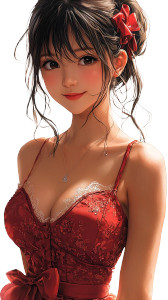 Cabaret Dress Girl Vinyl Car Decal Sticker – Waterproof & UV-Resistant 8"