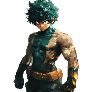 Deku Stone Hero Vinyl Car Decal Sticker – Waterproof & UV-Resistant 8"