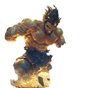 Thunderous Warrior Punch Vinyl Car Decal Sticker – Waterproof & UV-Resistant 8"