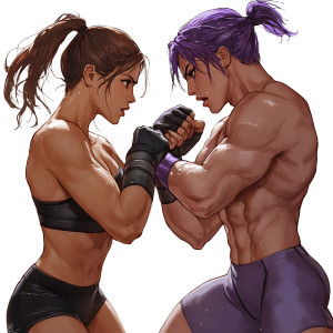 Hand-To-Hand Combat Vinyl Car Decal Sticker – Waterproof & UV-Resistant 8"