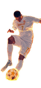 Ronaldo Kicks Fire Vinyl Car Decal Sticker – Waterproof & UV-Resistant 8"