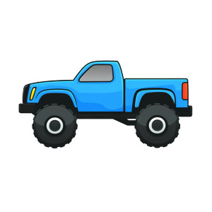 Blue Monster Truck Vinyl Car Decal Sticker – Waterproof & UV-Resistant 8" Blue Monster Truck Vinyl Car Decal Sticker – Waterproof & UV-Resistant 8"