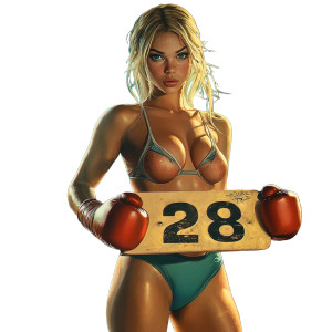 Boxing Ring Girl Vinyl Car Decal Sticker – Waterproof & UV-Resistant 8"