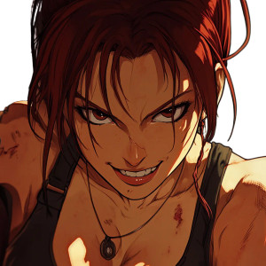 Revy Smug Face Vinyl Car Decal Sticker – Waterproof & UV-Resistant 8"