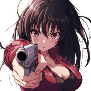 Anime Girl With Gun Vinyl Car Decal Sticker – Waterproof & UV-Resistant 8" Anime Girl With Gun Vinyl Car Decal Sticker – Waterproof & UV-Resistant 8"