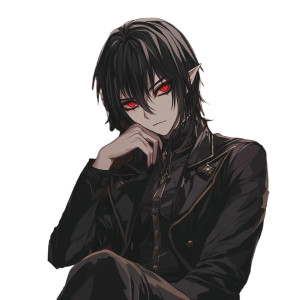 Anime Vampire Glare Vinyl Car Decal Sticker – Waterproof & UV-Resistant 8"