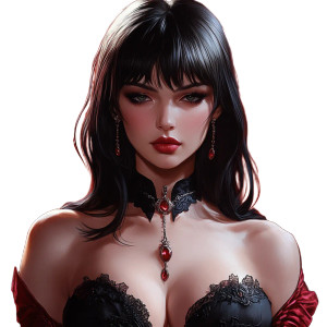 Modern Vampirella Heiress Vinyl Car Decal Sticker – Waterproof & UV-Resistant 8" Modern Vampirella Heiress Vinyl Car Decal Sticker – Waterproof & UV-Resistant 8"